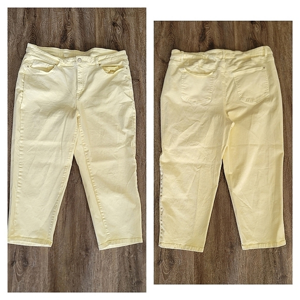 Addition Elle Plus Yellow Jeans Pants Size 22 #789